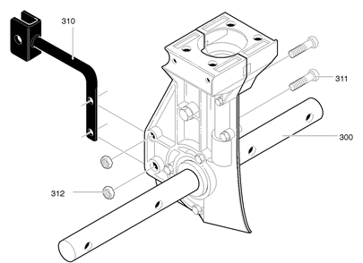 Depth Rod Mount Diagram and Parts List for 11052X4NB 2004 Briggs and Stratton Cultivator